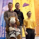 Podium seniors hommes (Coupe du Rhône d'escalade - Anse)
